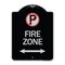 Signmission No Parking and Arrow Pointing Left and Right Heavy-Gauge Aluminum Sign, 24" x 18", BS-1824-24656 A-DES-BS-1824-24656 - alternate 1